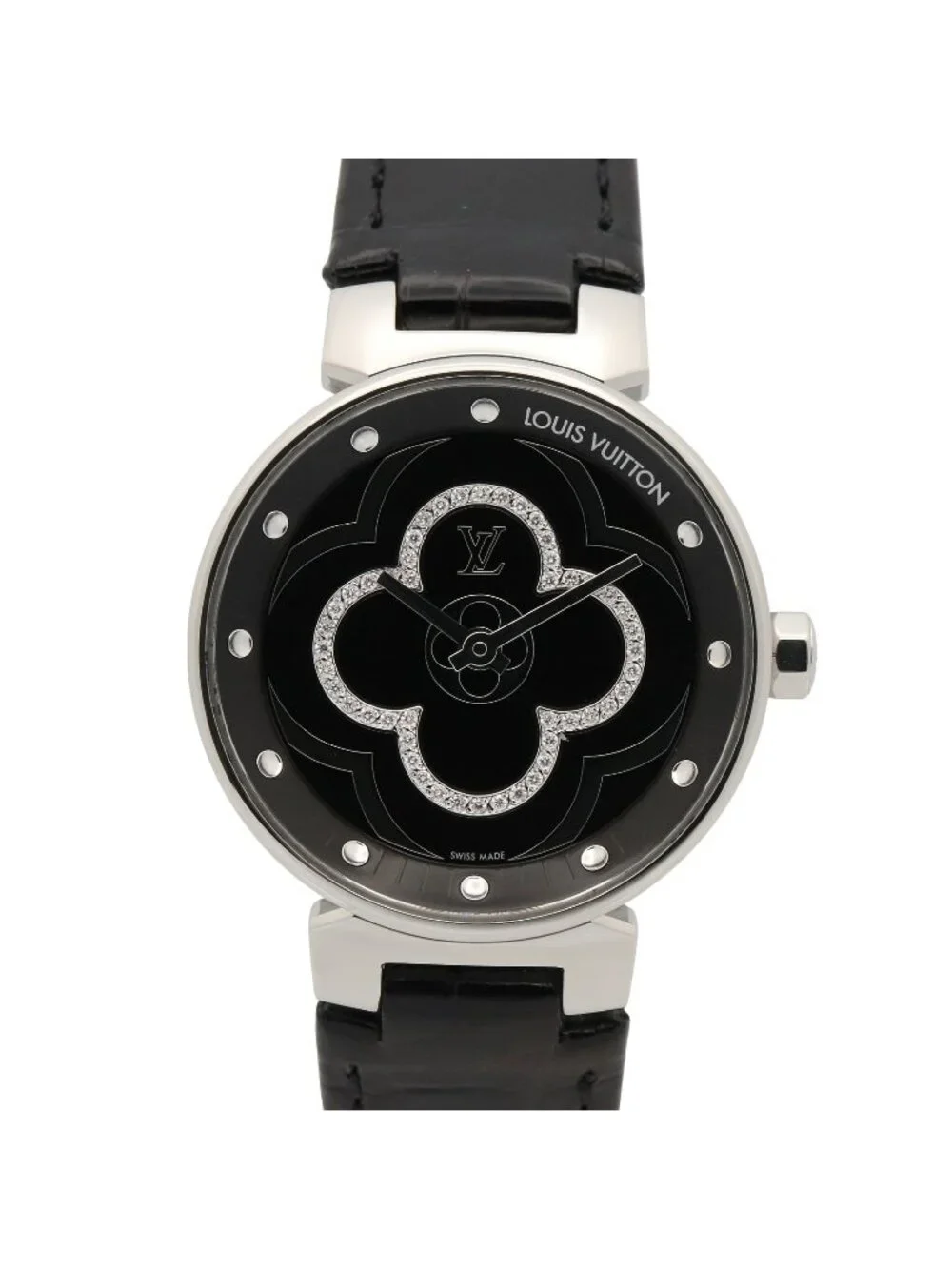 Louis Vuitton Watch Tambour Moon Divine 28 Black Stainless Steel